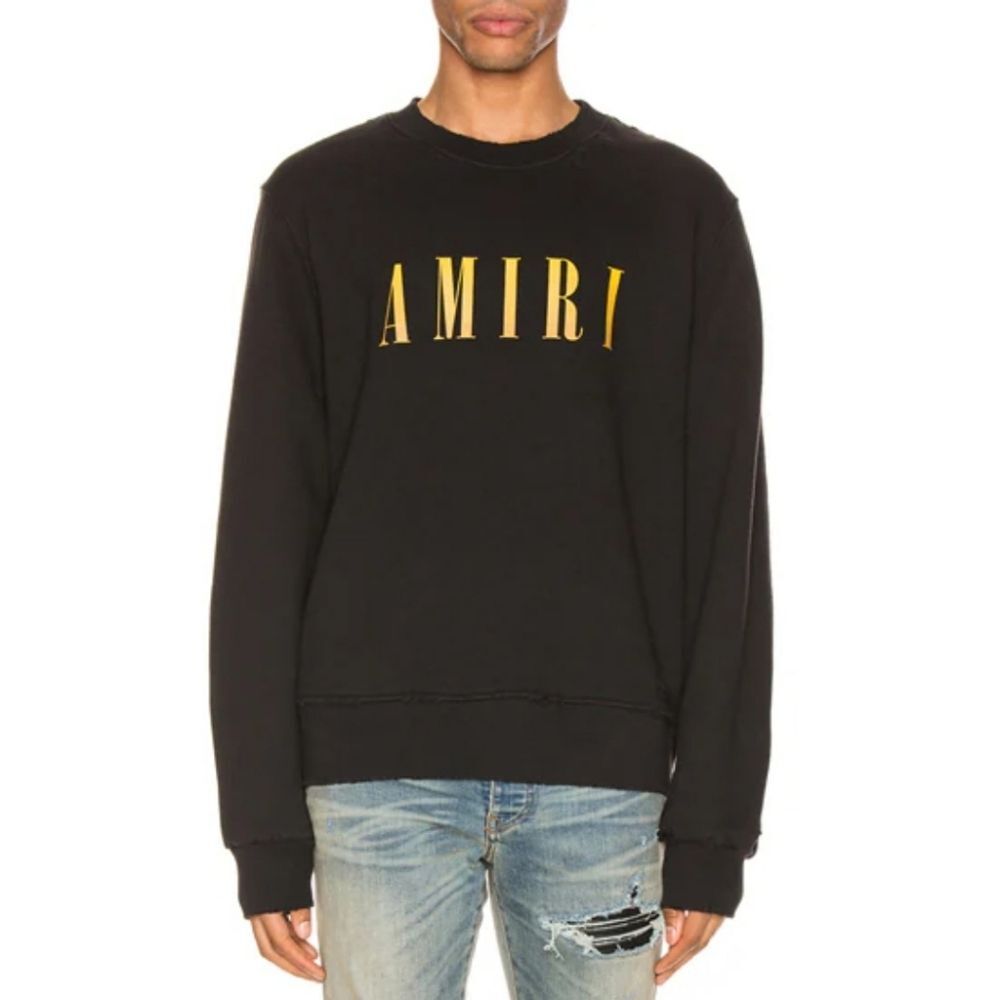 Amiri Core Logo Crewneck Sweatshirt In Black Size small